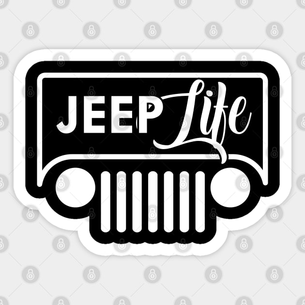 Jeep Life Jeep Lover Sticker TeePublic
